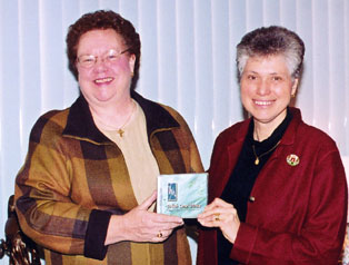Mary Ellen Coleman receives the first CD